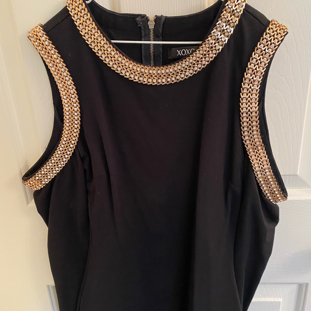 XOXO Cold Shoulder Embellished Dress M NWT